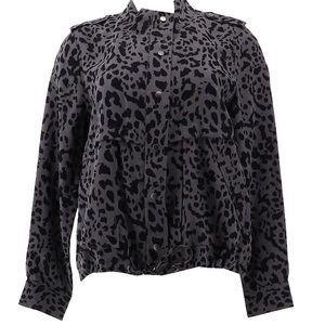 We Living in Yellow Utility Jacket Graphite Leopard